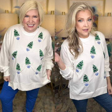 Mary Square Sweatshirt- Lakelyn