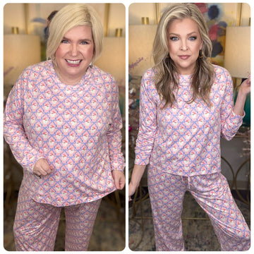 Mary Square Pajamas-Santa Bows
