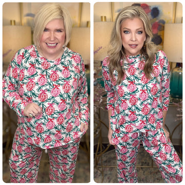 Mary Square Pajamas-Sleigh All Day