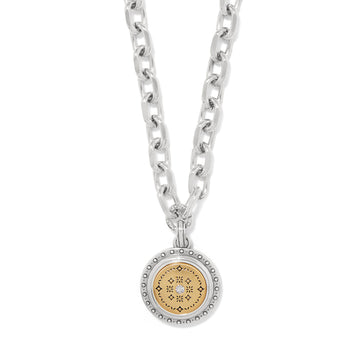 Brighton | Mosaic Round Two Tone Pendant Necklace