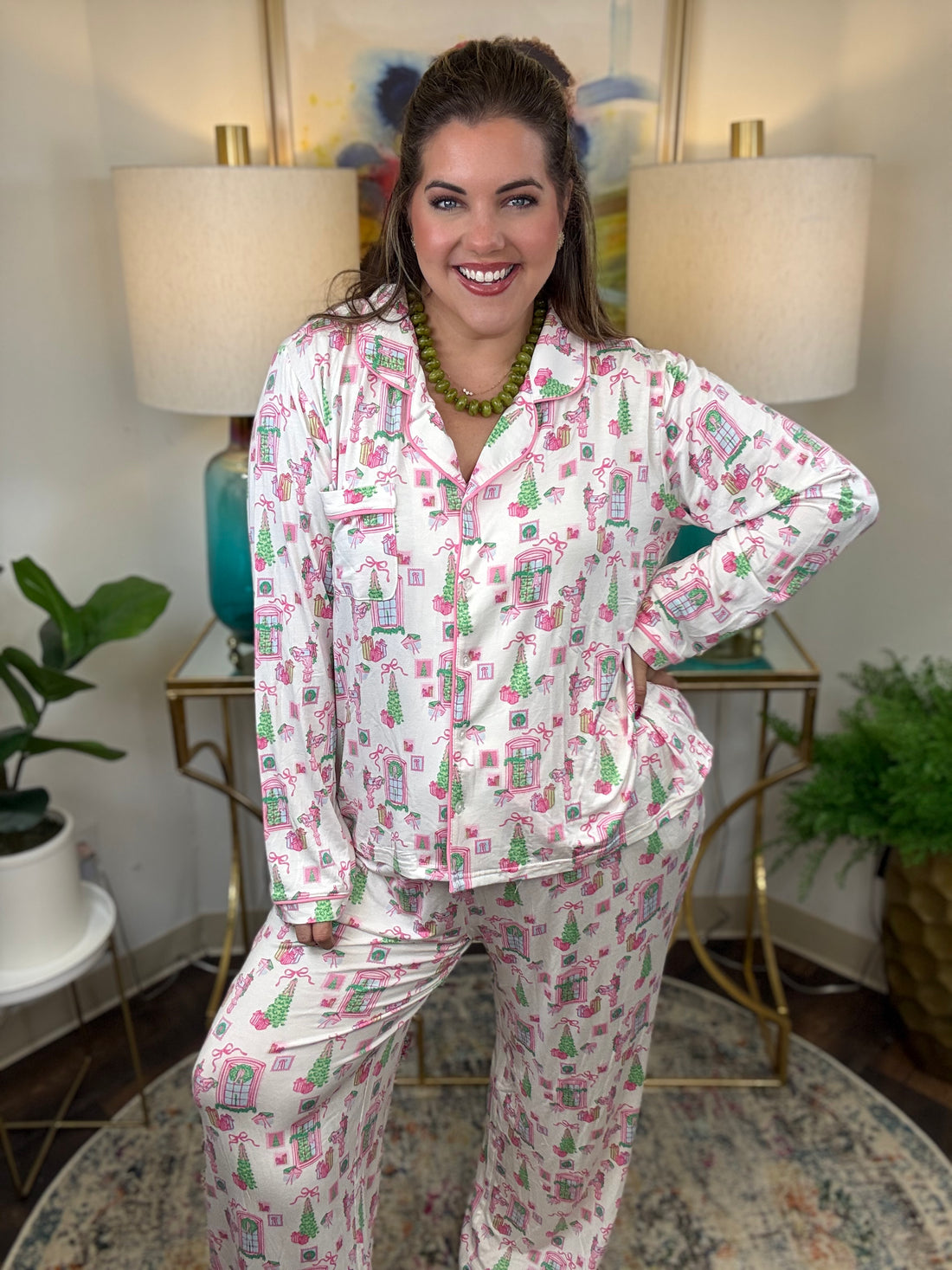 Mary Square Pajamas-Christmas Cottage