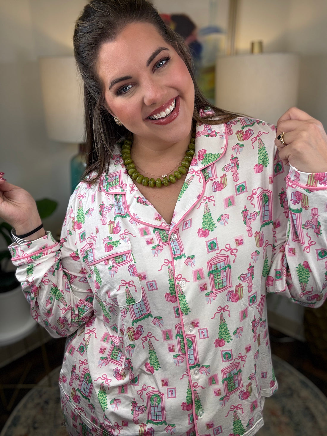 Mary Square Pajamas-Christmas Cottage