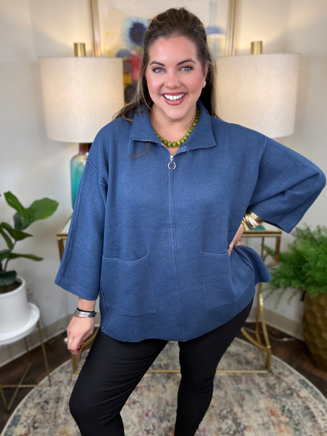 Coco & Carmen | Heavenly Luxe Zip Cardigan