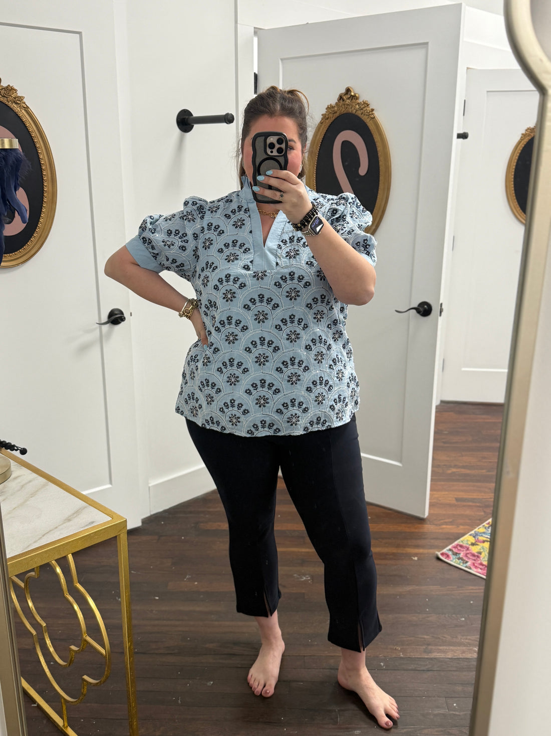 Coco & Carmen Georgie Capri-Navy