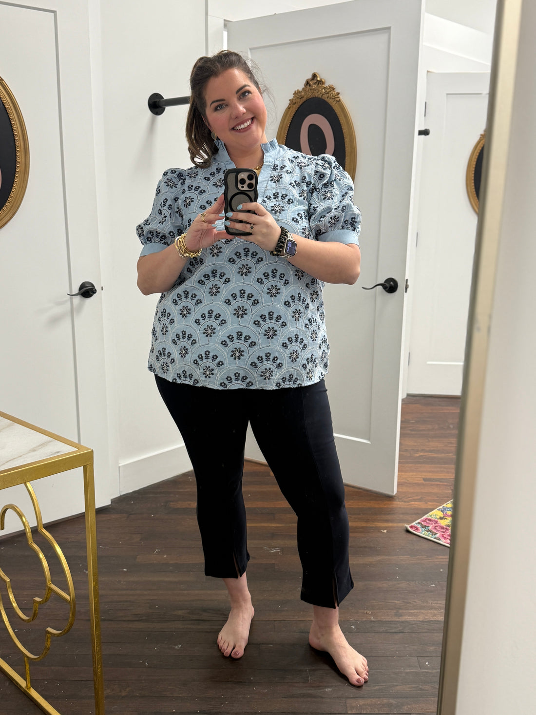 Coco & Carmen Georgie Capri-Navy