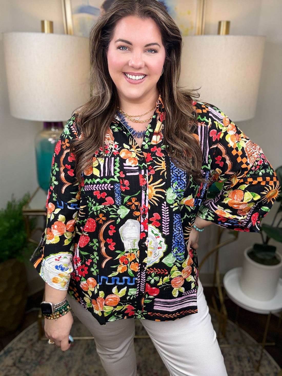 Far Away Places Curvy Top