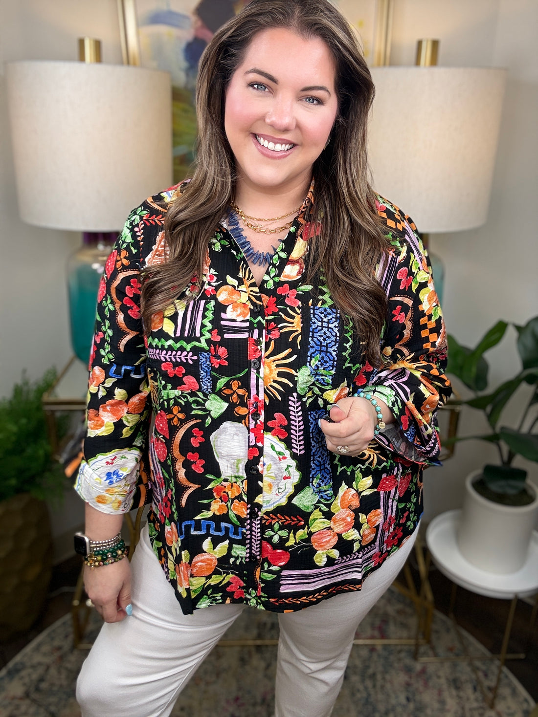 Far Away Places Curvy Top