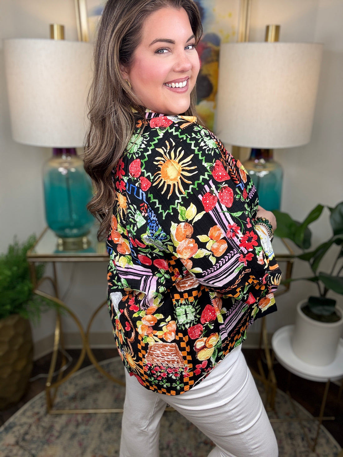 Far Away Places Curvy Top