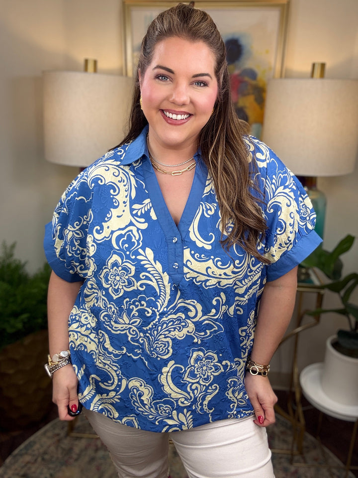 chinese dress ladies No Way Around It Sapphire Blue Floral Dress  Shop the Mint