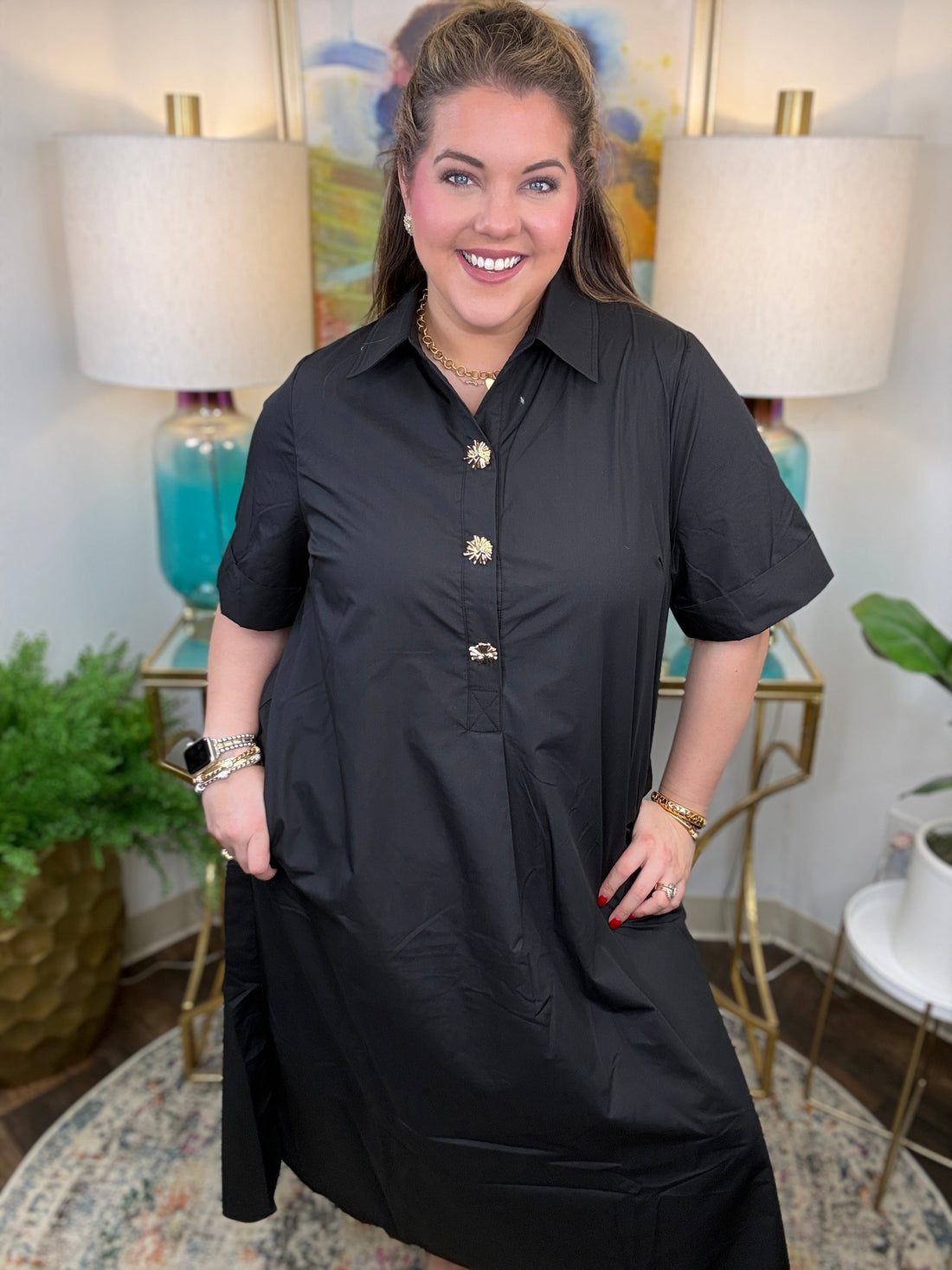 Charmed Life Dress-Black