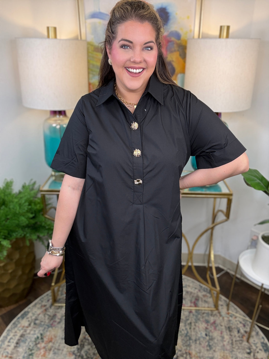 Charmed Life Dress-Black