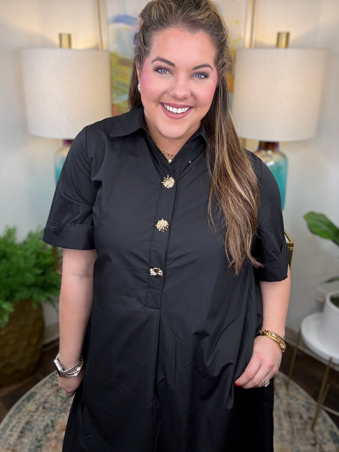 Charmed Life Dress-Black