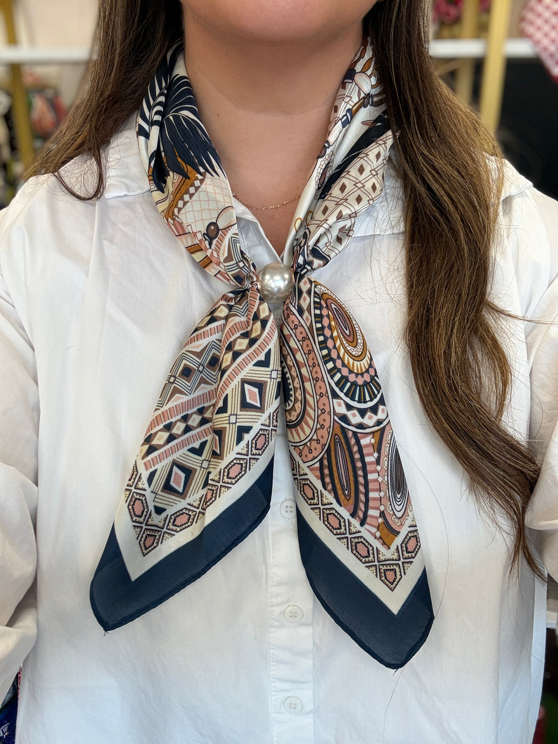 Pearl Scarf Necklace-18 Colors!