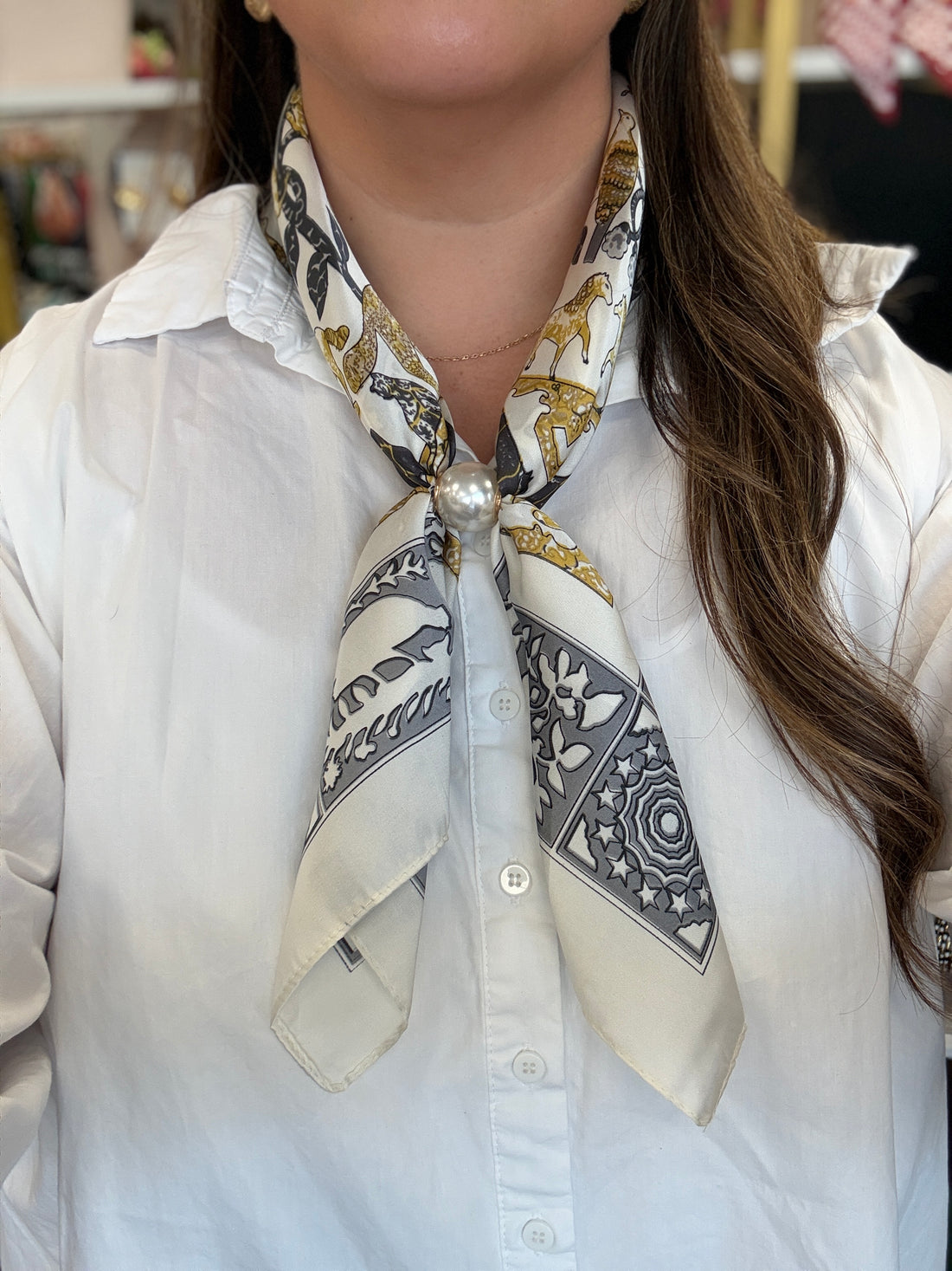 Pearl Scarf Necklace-18 Colors!
