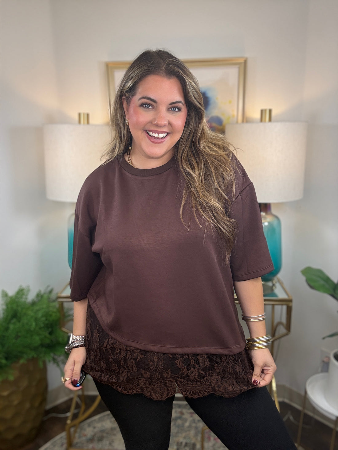Lacey Curvy Top