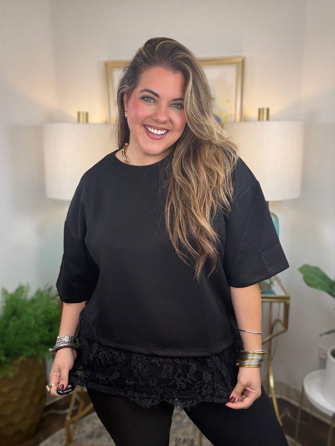 Lacey Curvy Top