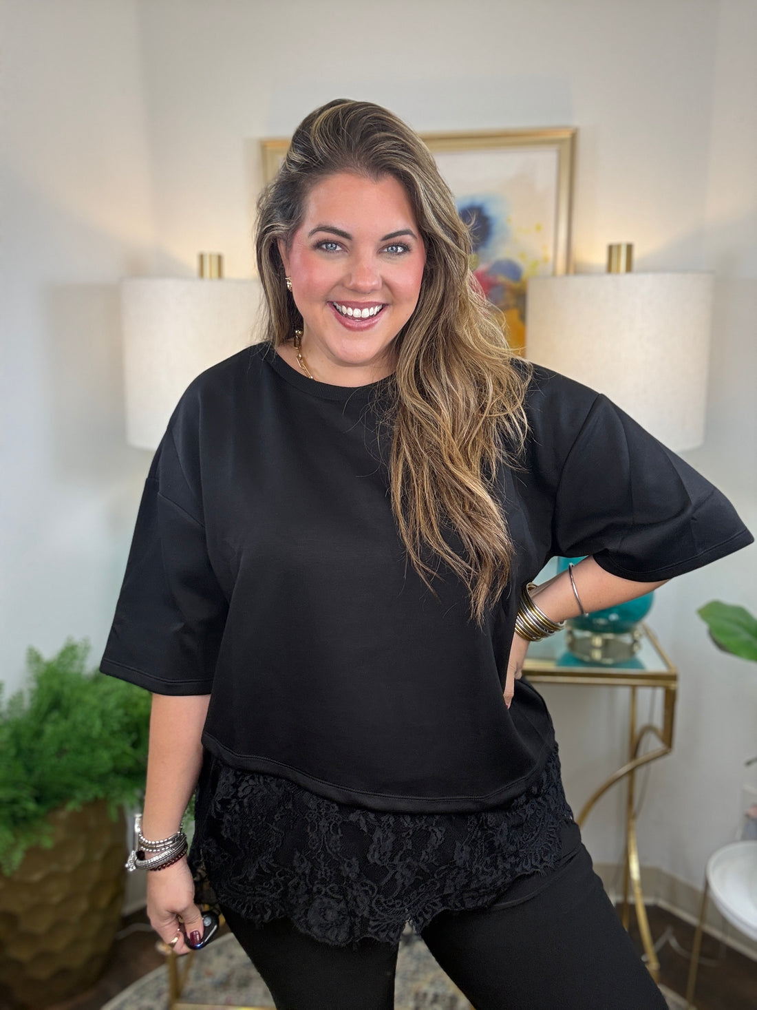 Lacey Curvy Top