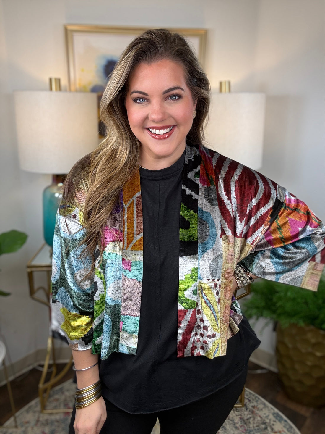 Shannon Passero | Effie Velvet Topper-Persian Print