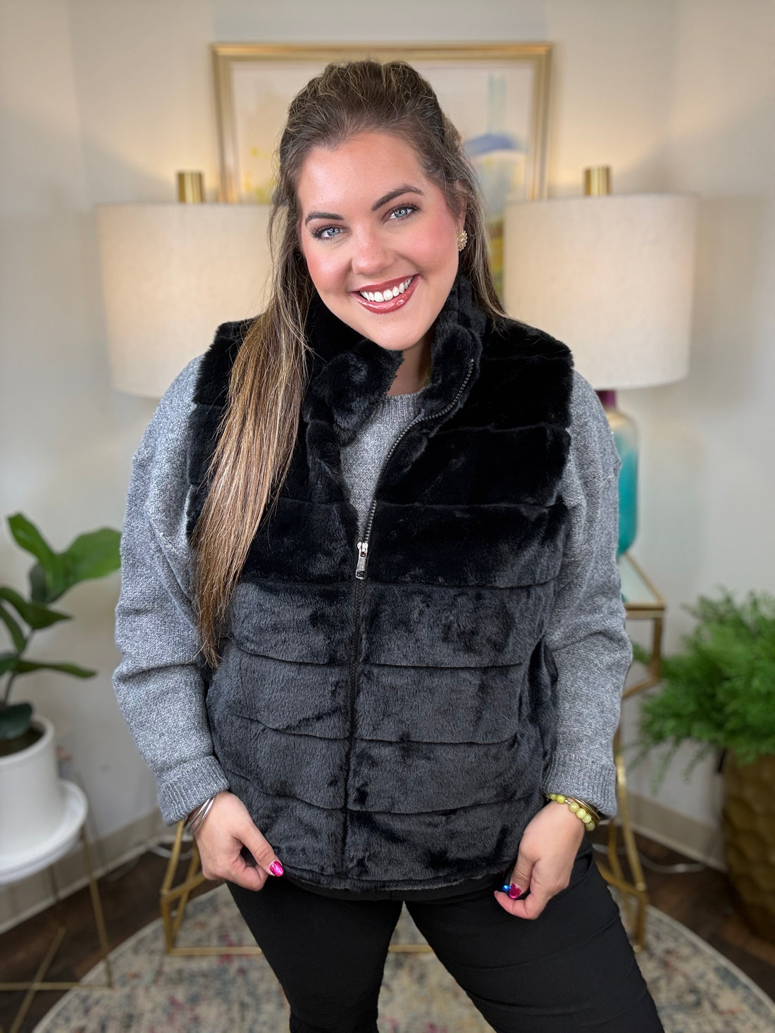 Charlaine Faux Fur Vest