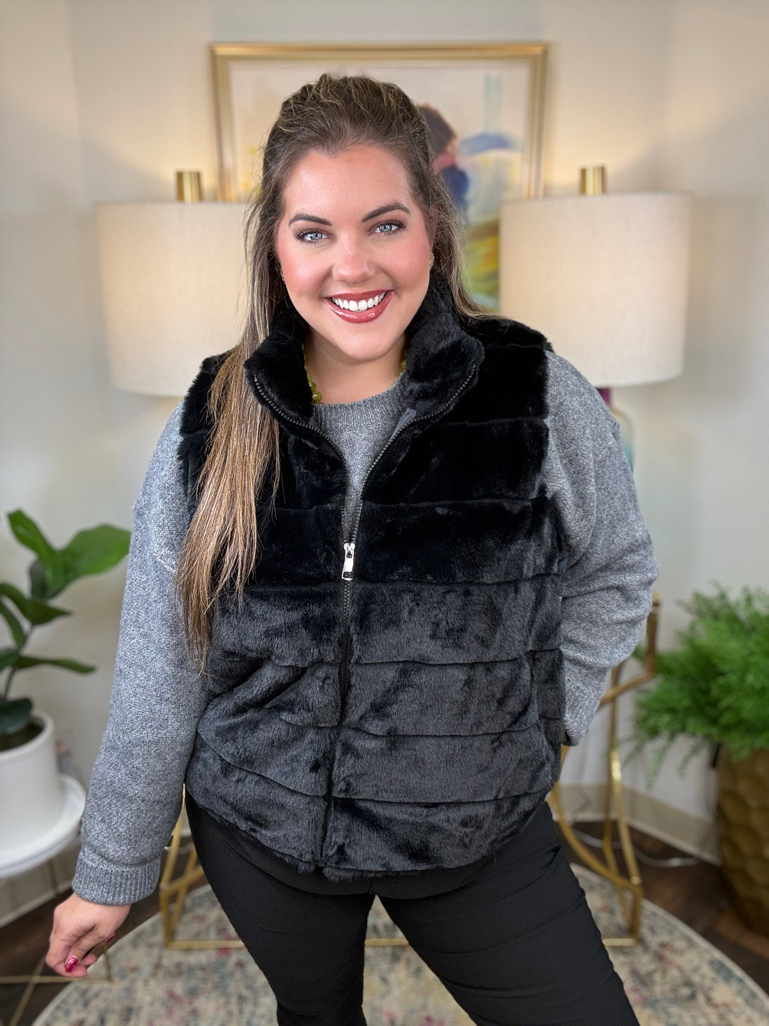 Charlaine Faux Fur Vest