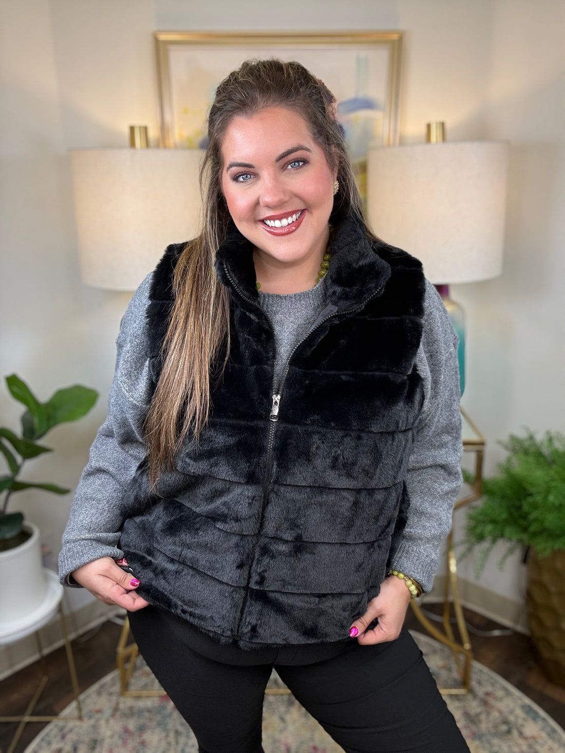 Charlaine Faux Fur Vest