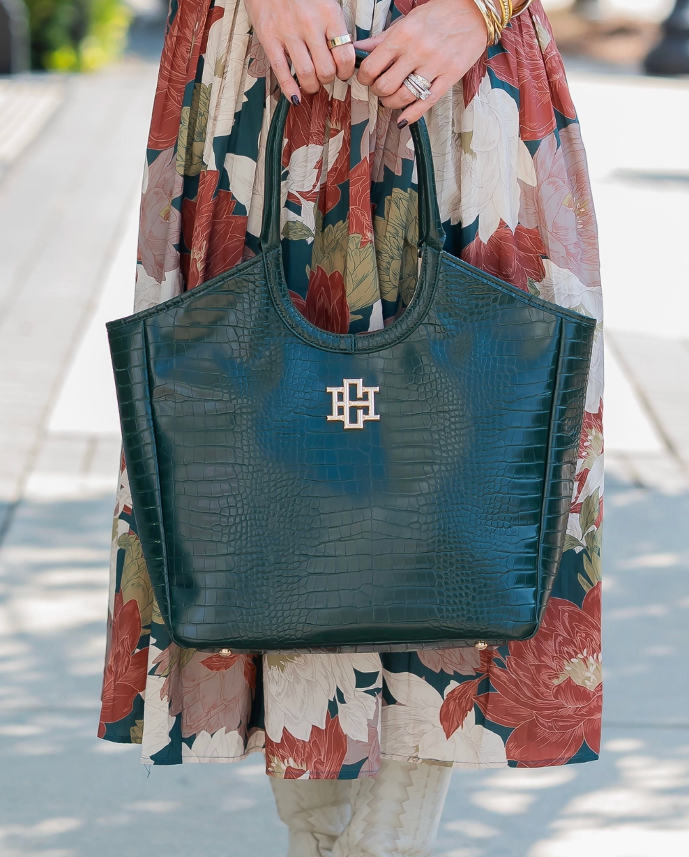 Caroline Hill | Bellamy Tote Hunter Green