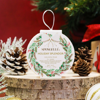 Spongelle Holiday Splendor Golden Pear Holiday Wreath Buffer