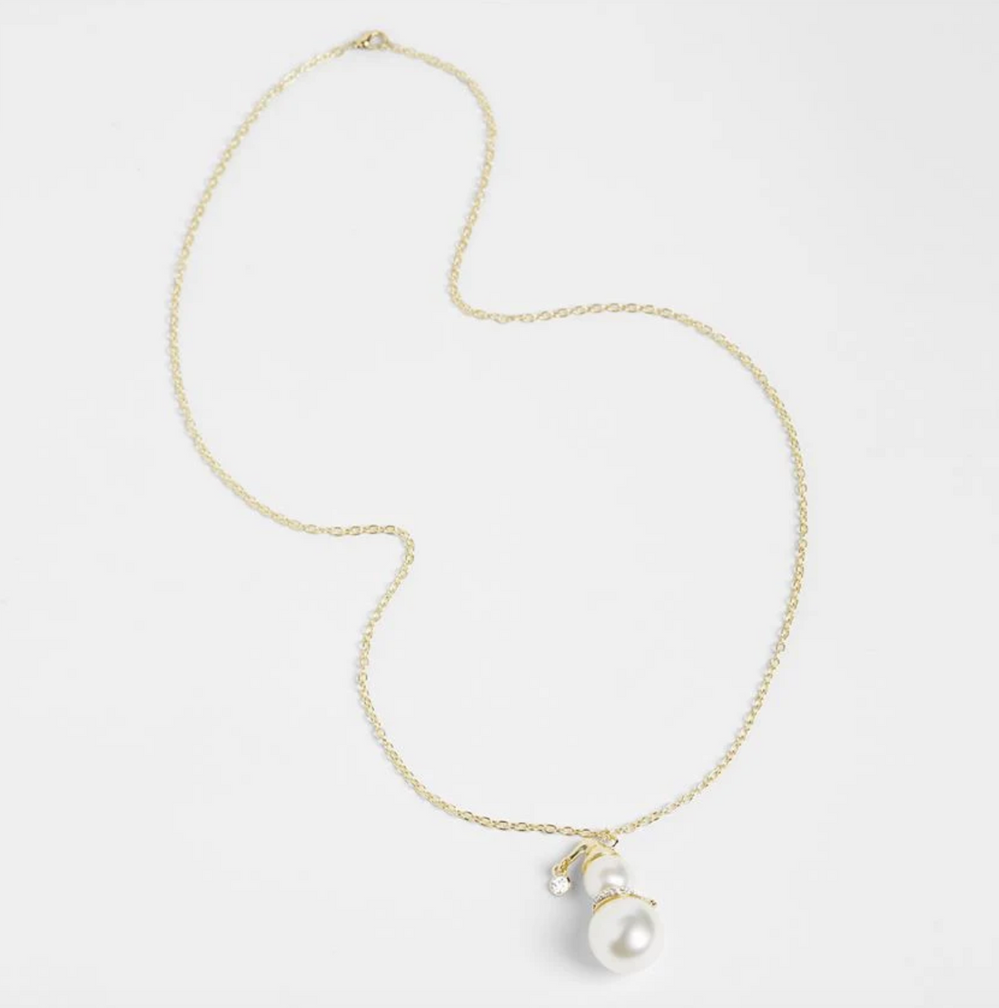 Pearl Snowman Necklace