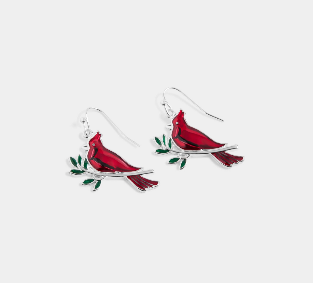 Majestic Cardinal Dangle Earrings