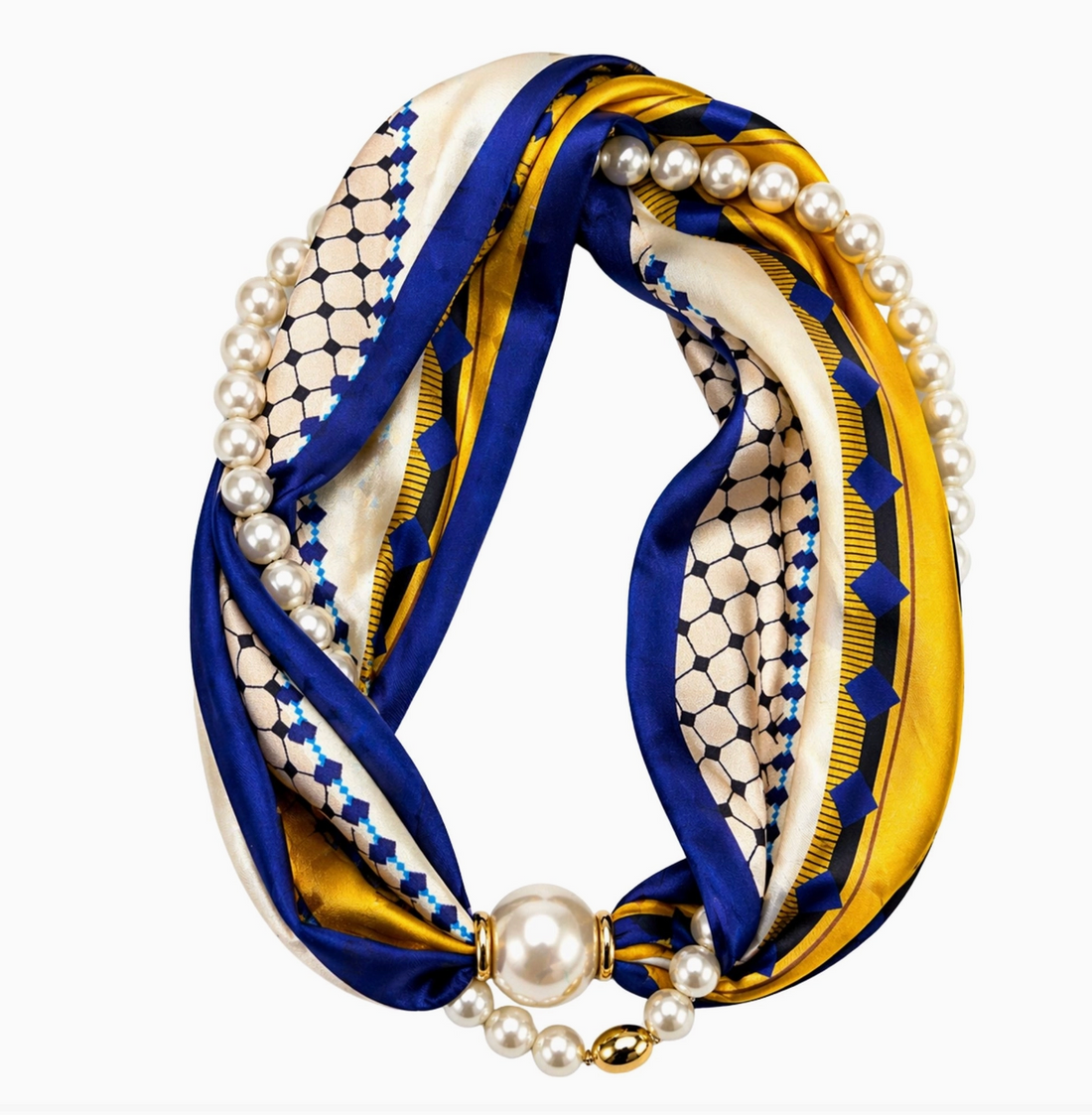 Luxe Pearl Scarf Necklace