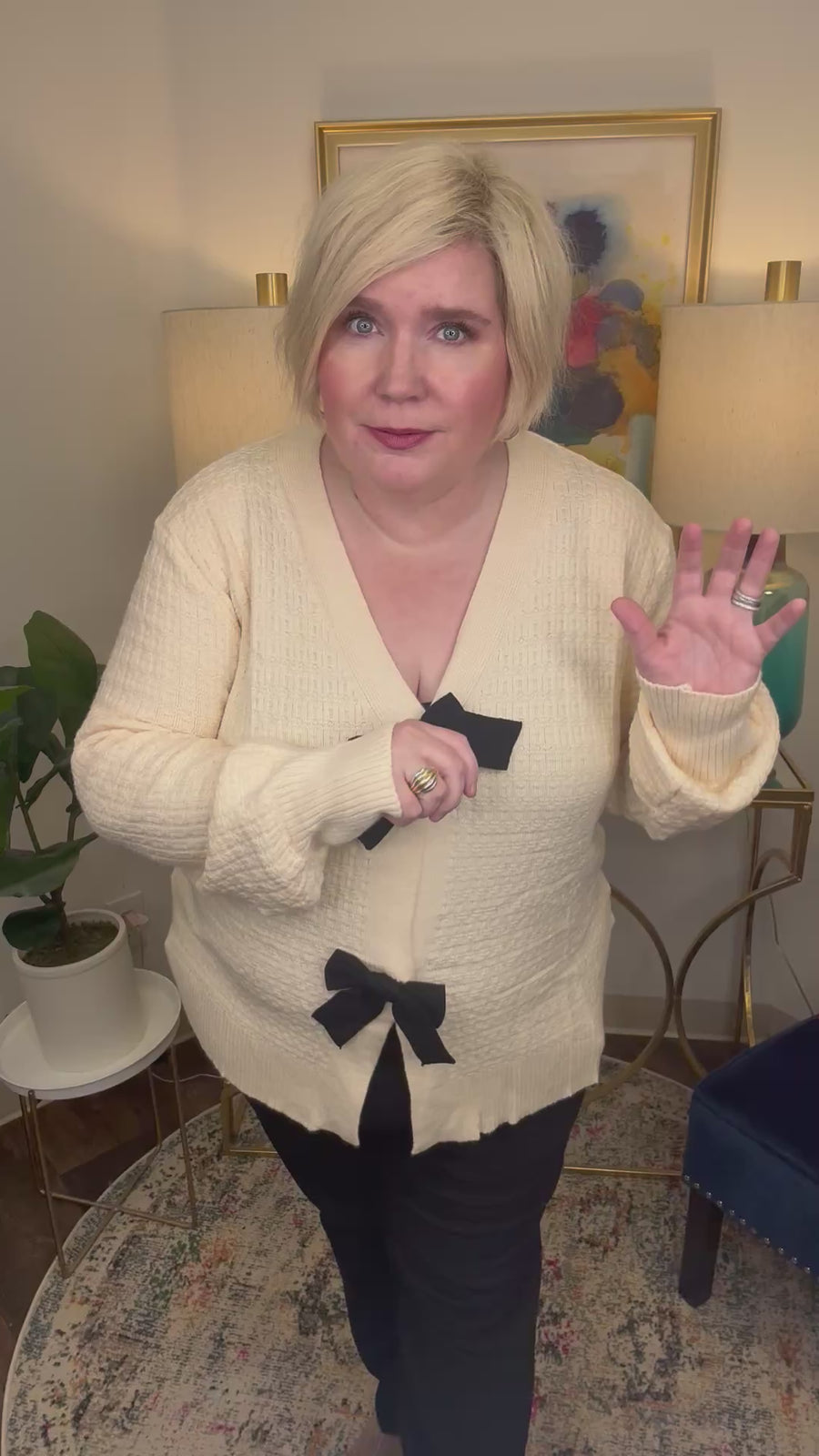 Hooked On Bows Cardigan-S-3X!