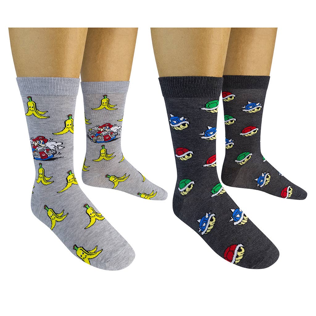 Funatic Socks - MARIO KART Socks (2-pk) - The Sock Dudes