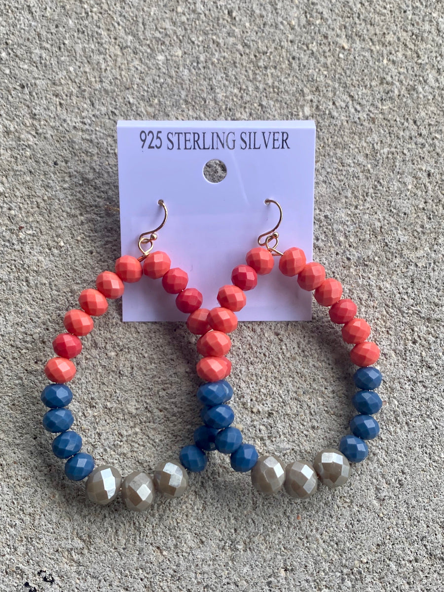 Statement Beaded Teardrop Earring