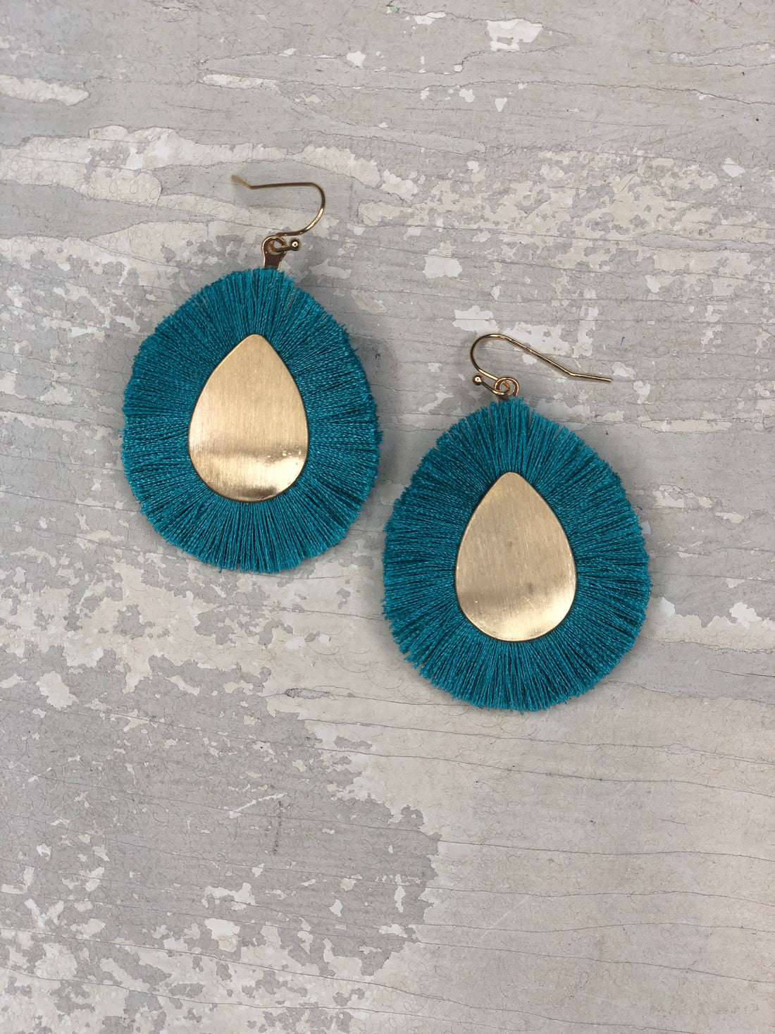 Teardrop Fan Tassel Earrings - The Sock Dudes