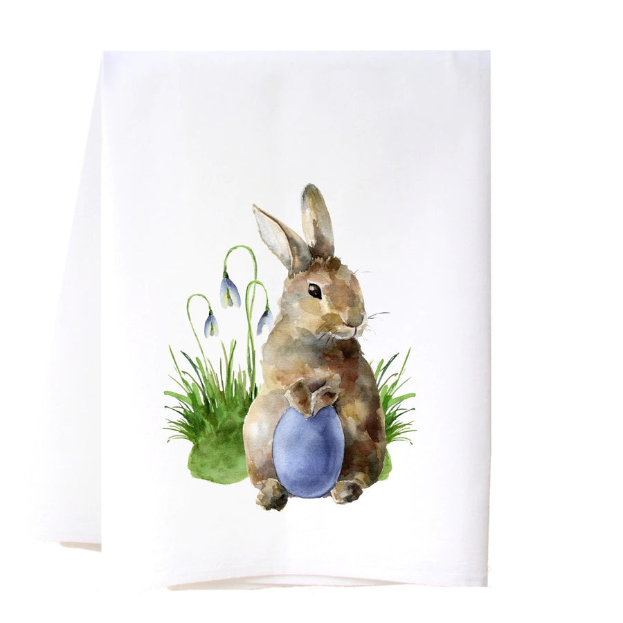Bunny With Egg Tea Towel