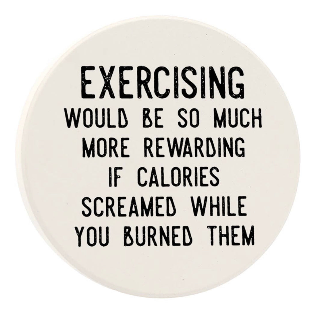 Diet and Exercise Car Coasters