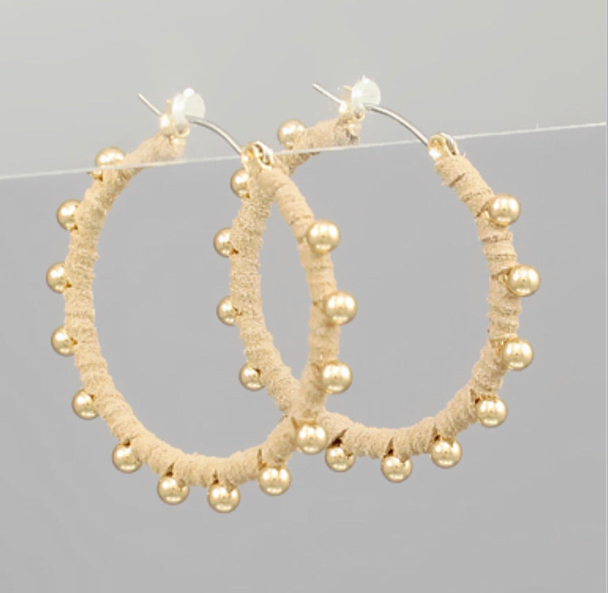 Ball and Suede Hoops