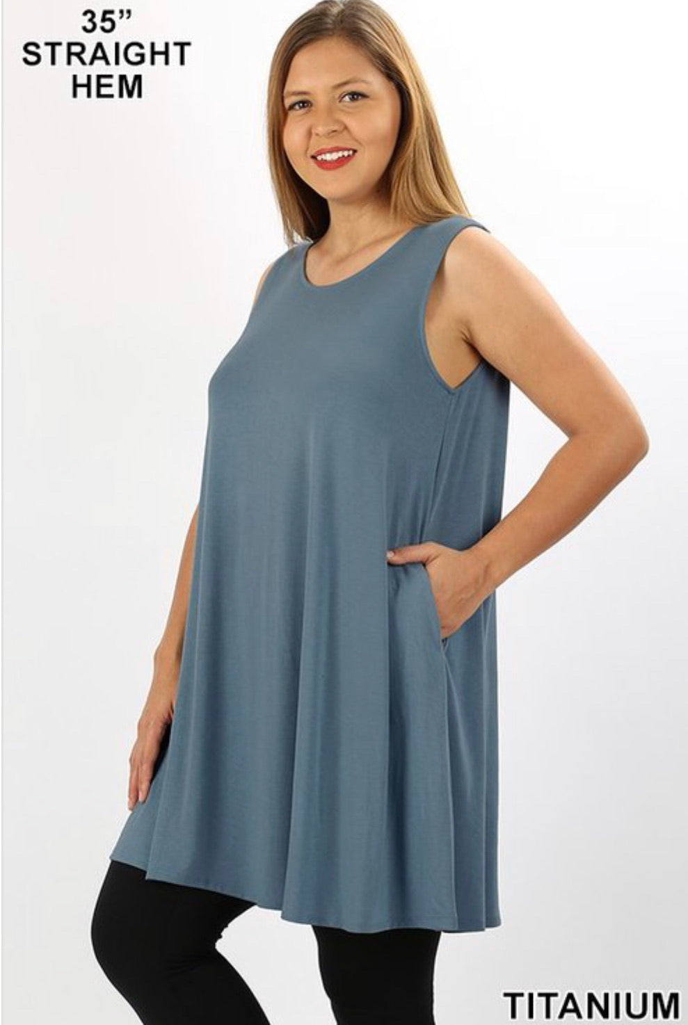 Doorbuster-Do This My Way Curvy Sleeveless Tunic