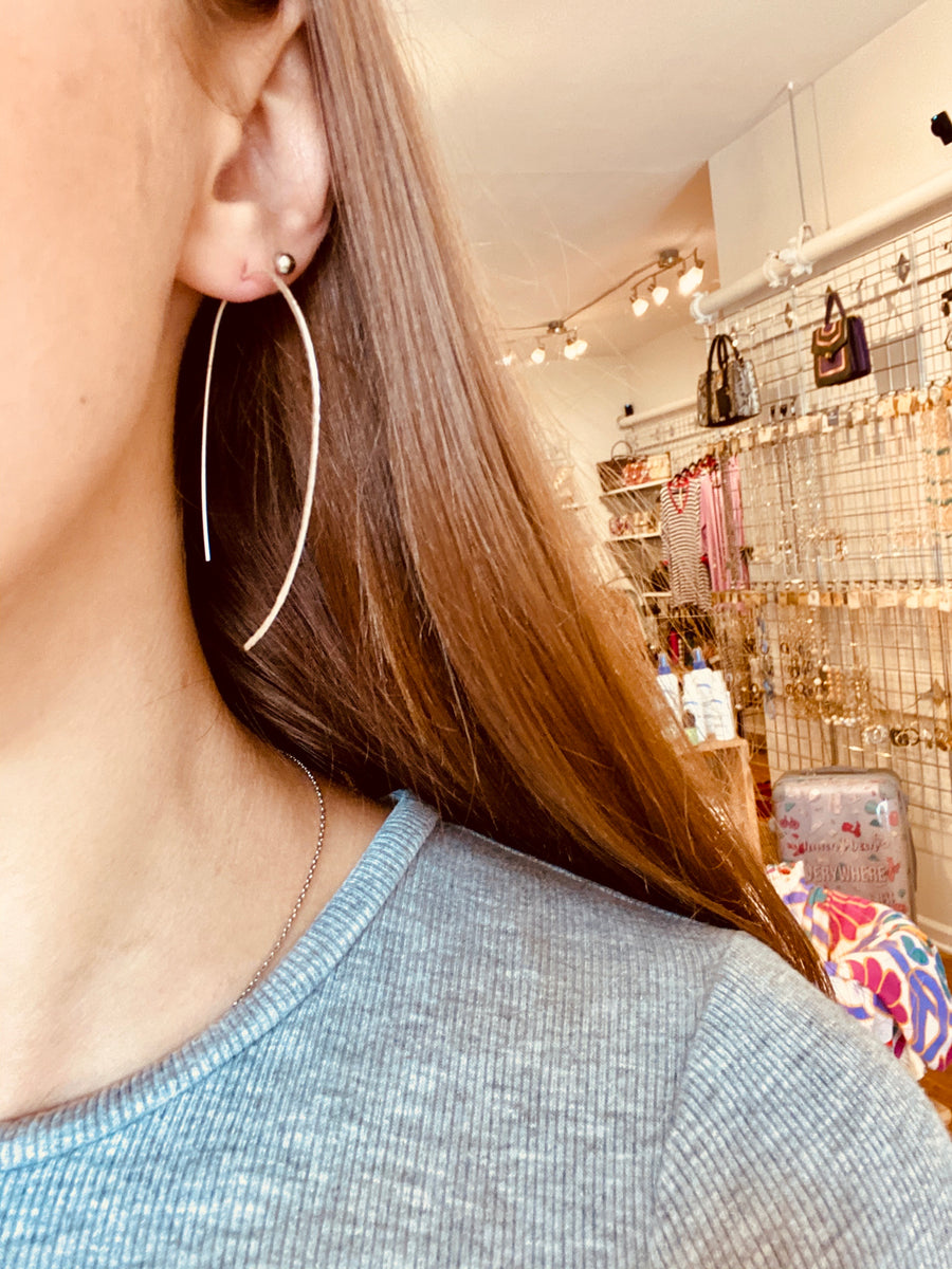 Textured Curved Earrings