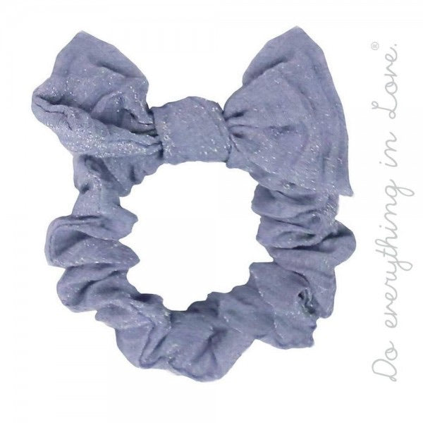 Wrinkled Knotted Bow Scrunchy - The Sock Dudes