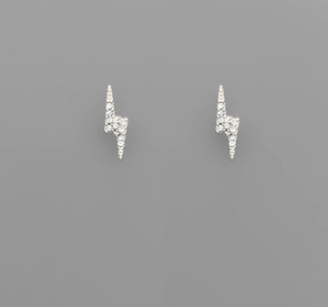12mm Crystal Lightning Earrings
