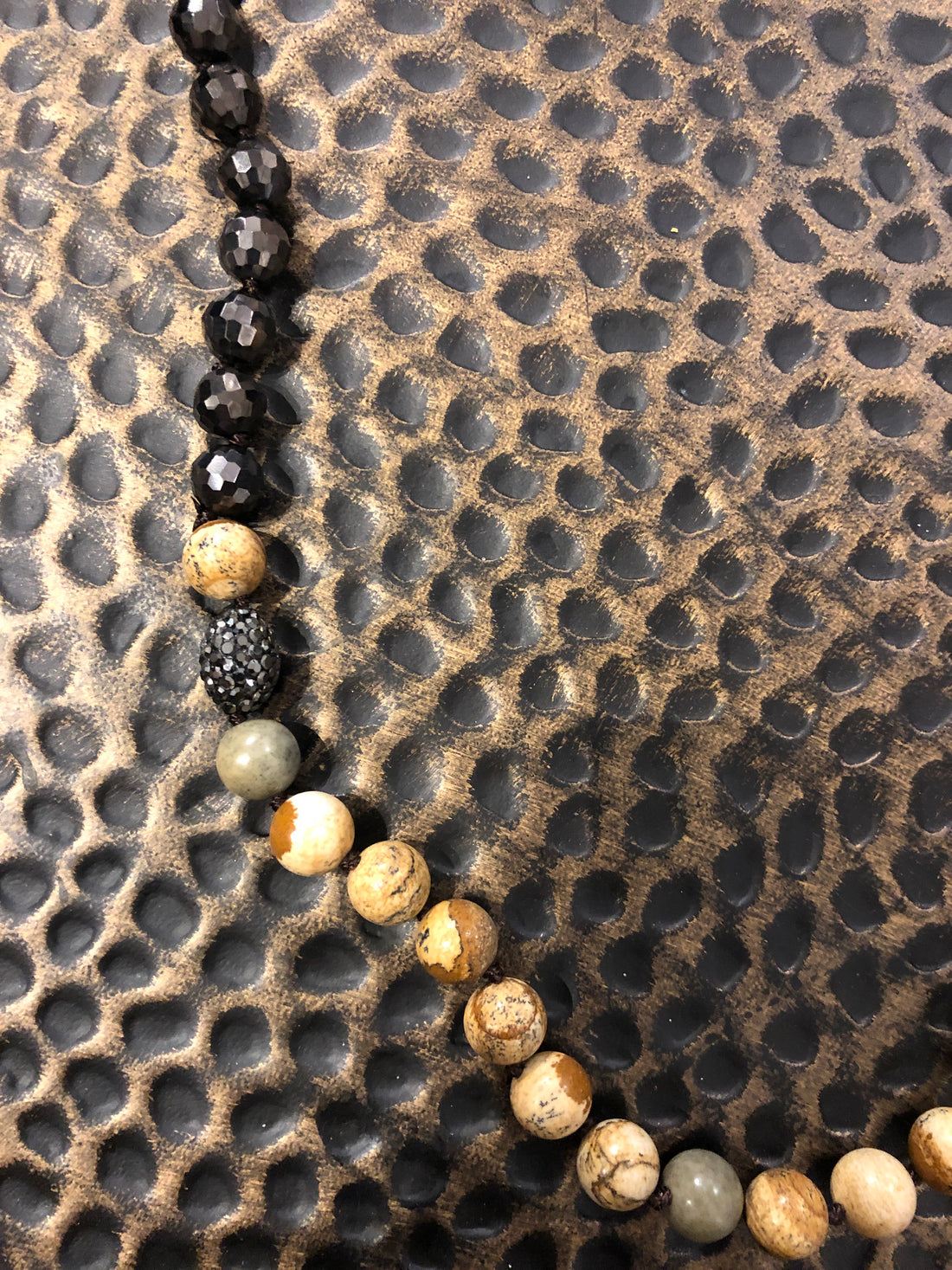 Pave Ball and Stone Necklace - The Sock Dudes