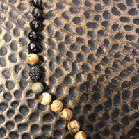 Pave Ball and Stone Necklace - The Sock Dudes