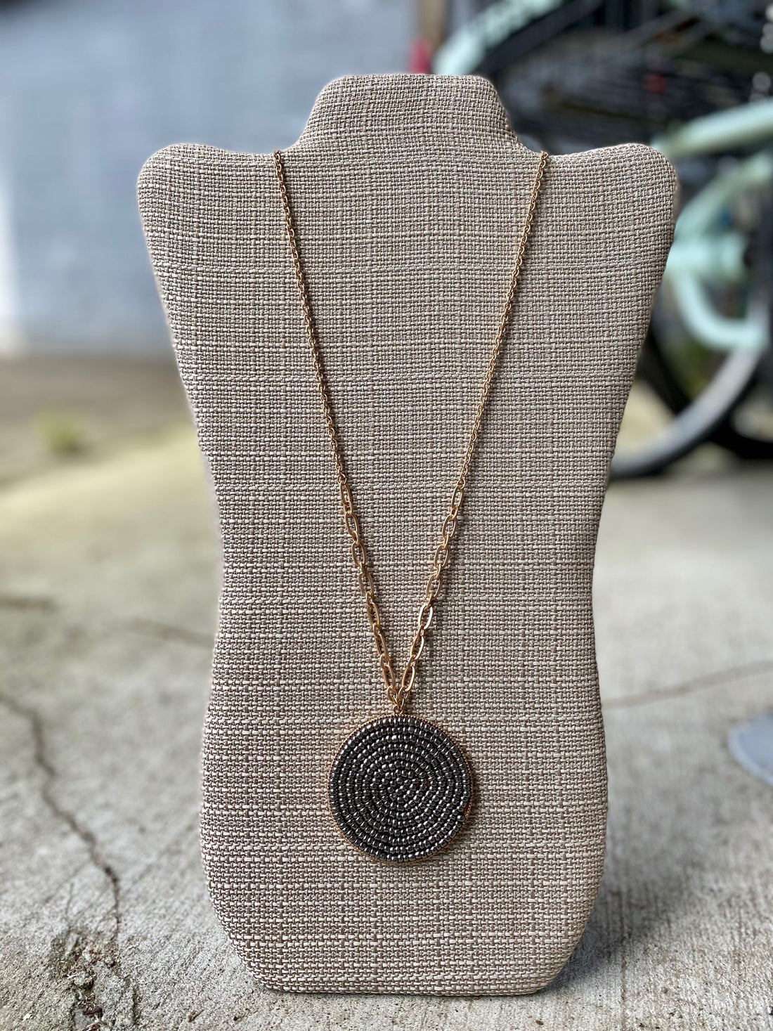 Beaded Disc Necklace