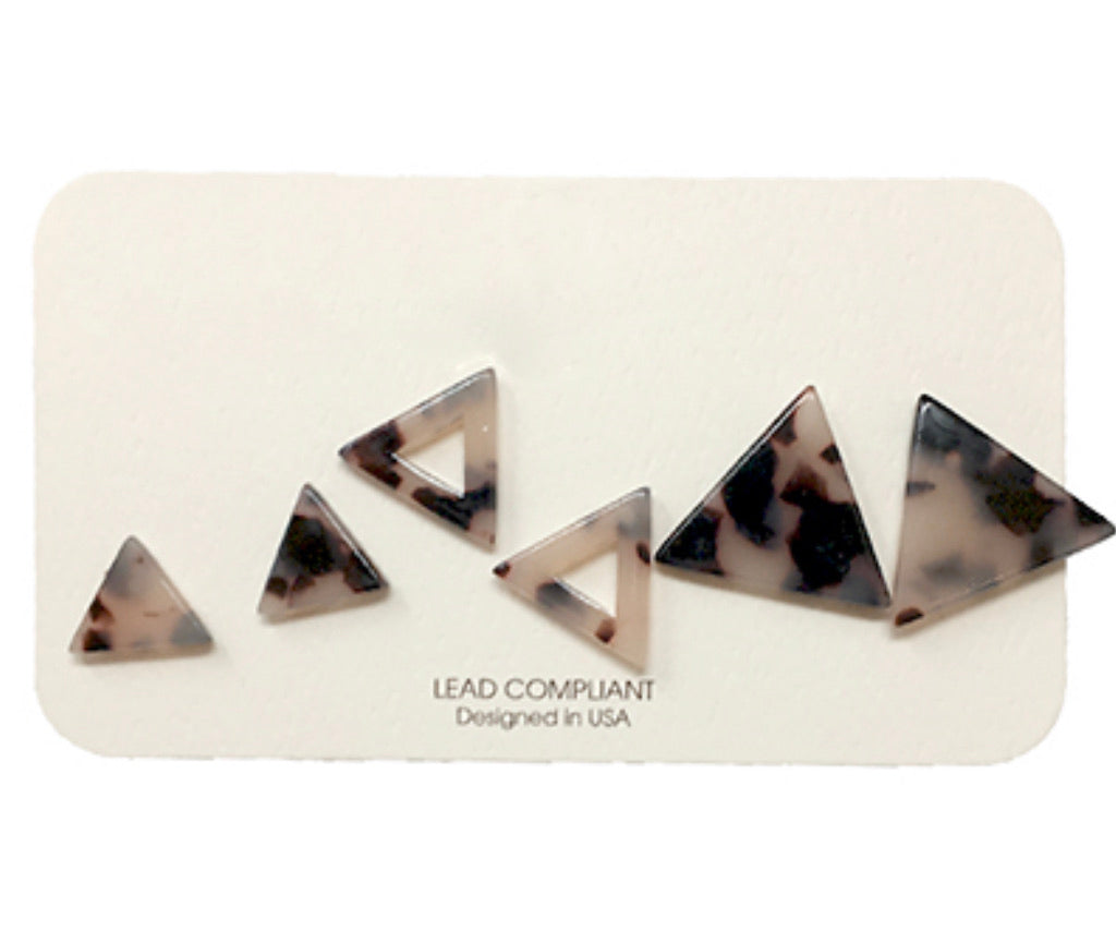 Acrylic Triangle Earrings Set