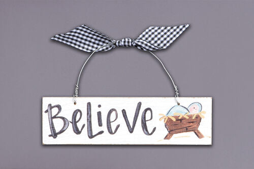 Believe Wooden Ornament