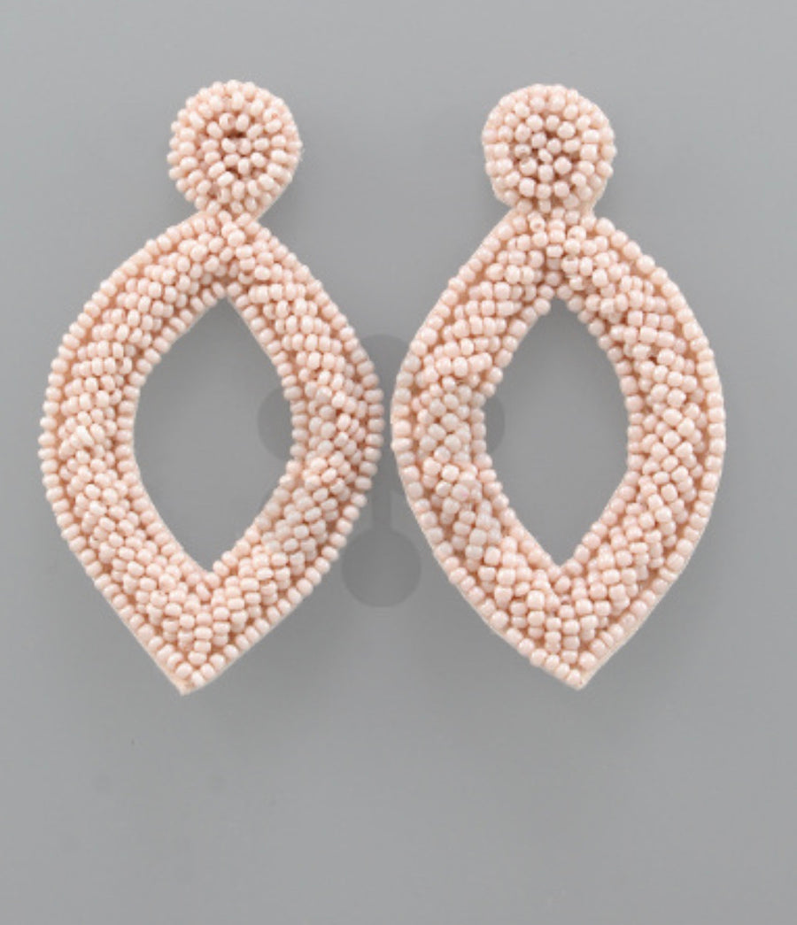 Beaded Marquise Earrings
