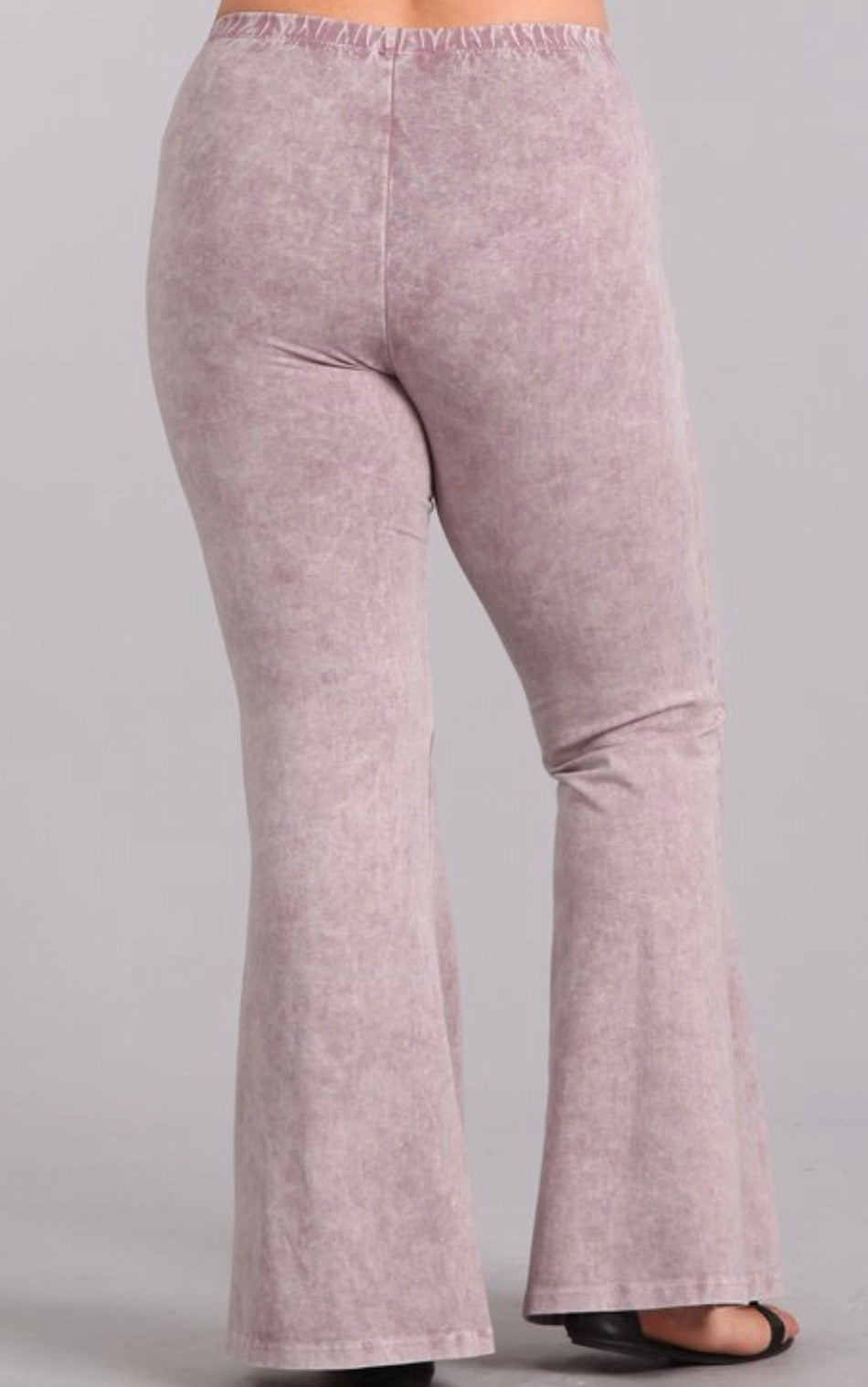Mineral Wash Flare Pants- Light Pink