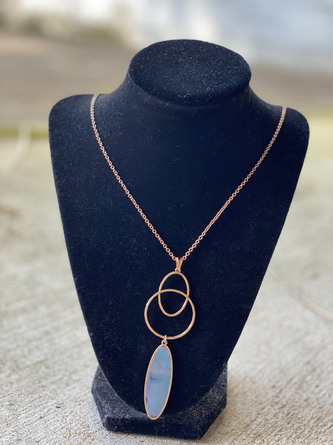 Double Circle and Oval Necklace
