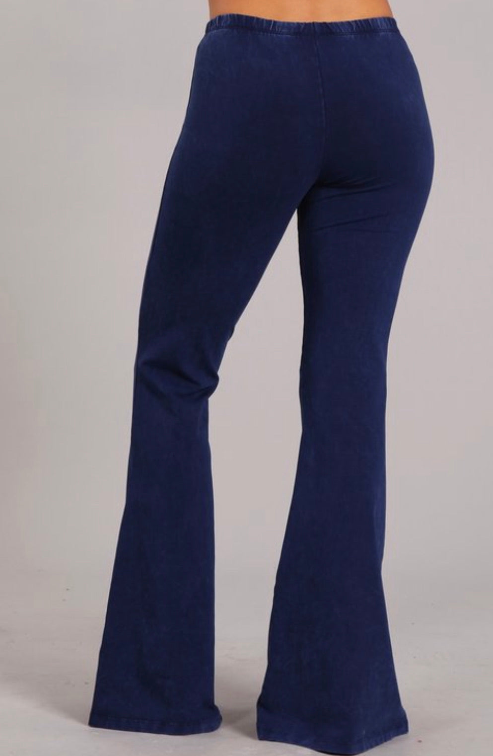 Mineral Wash Flare Pants- Deep Navy – The Shoppe at Coldwater